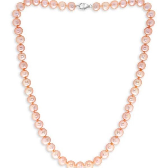 EFFY Women's Sterling Silver & 7-8MM Peach Freshwater Pearl Necklace NWT - Picture 1 of 7